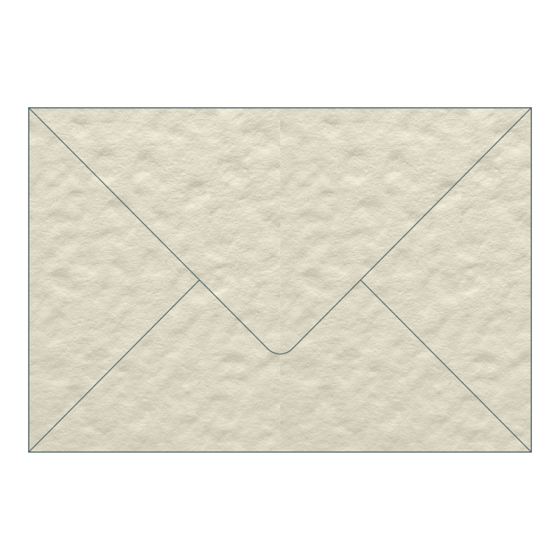 Buste in carta martellata con taglio a punta