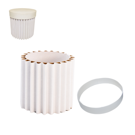 Scatola tonda Wave con coperchio Scatola tonda Wave con coperchio