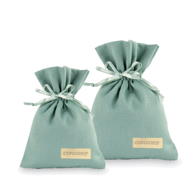 Sacchetto porta confetti in cotone eucalipto