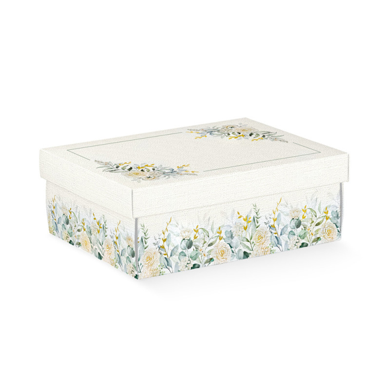 Scatola regalo fondo e coperchio botanic