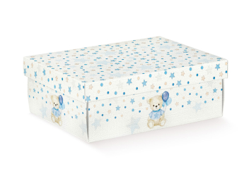 Scatola con coperchio Baby orso azzurro 2