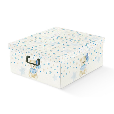 Scatola Armadio con maniglie Baby orso azzurro