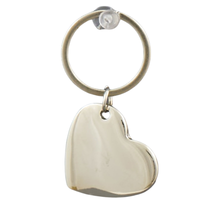 Portachiavi cuore argento