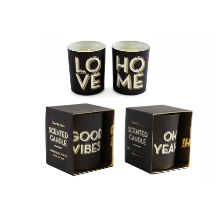 Candela con scritta Candela con scritta