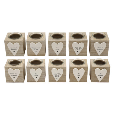 Porta candela con cuore
