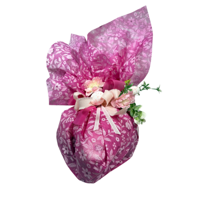 Bobina carta polyweb ricamato rosa