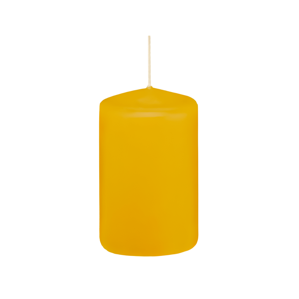 Candela cilindrica tinta unita arancio