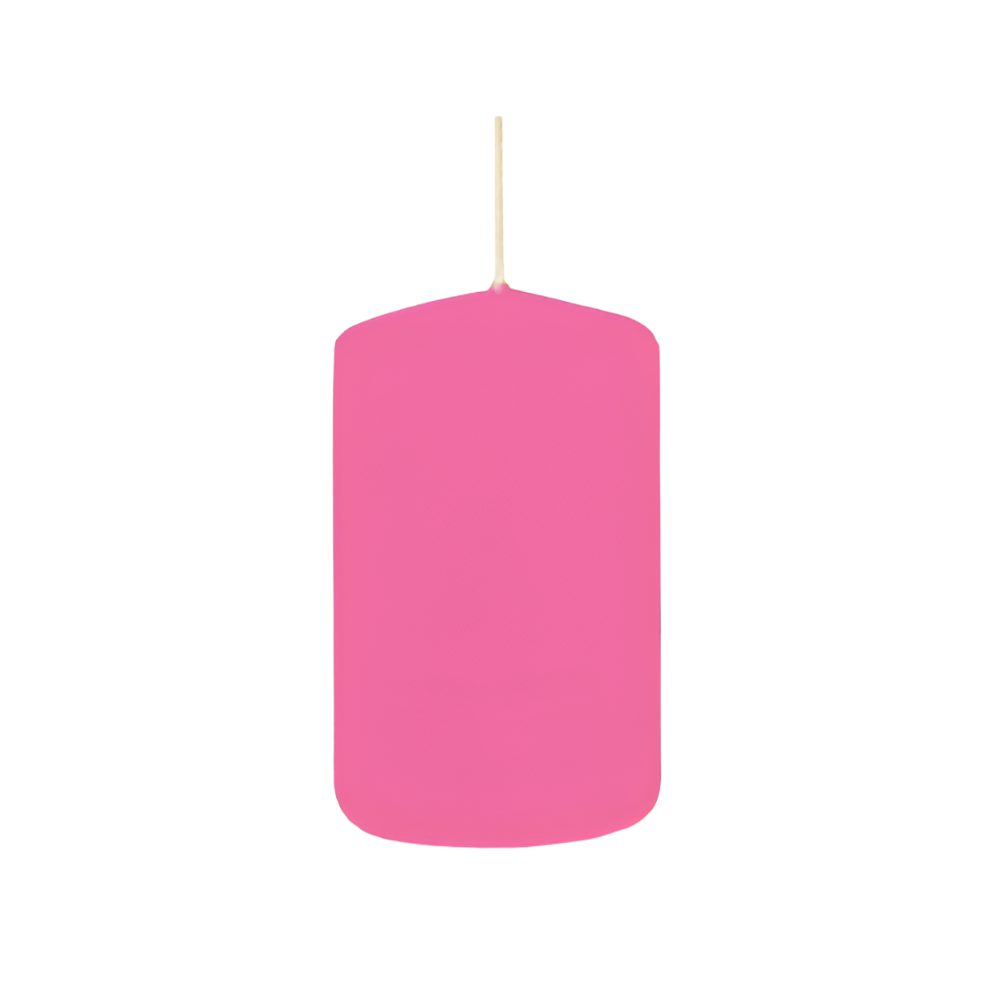 Candela cilindrica tinta unita rosa