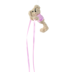 Piccolo orsetto con nastrini rosa