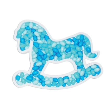 Portaconfetti cavallo a dondolo in polistirolo Portaconfetti cavallo a dondolo in polistirolo