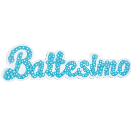 Portaconfetti scritta battesimo in polistirolo Portaconfetti scritta battesimo in polistirolo