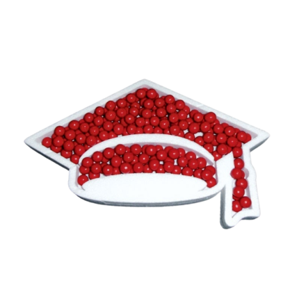 Portaconfetti tocco Laurea in polistirolo