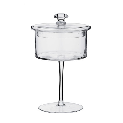 Vaso in vetro con coperchio