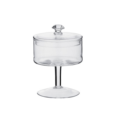 Vaso in vetro con coperchio