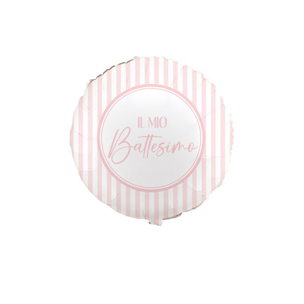 Pallone Il mio Battesimo rosa