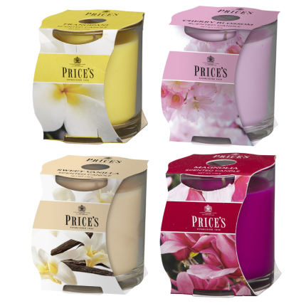 Candela profumata in vetro