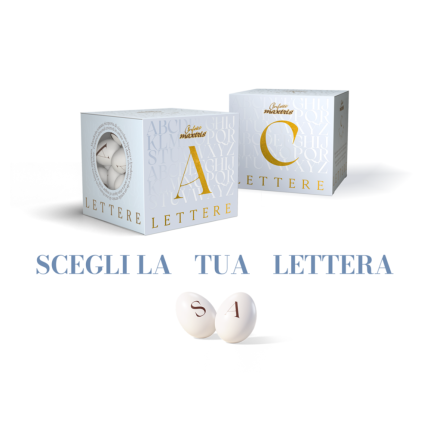 Confetti mandorla cioccolato con iniziale Confetti mandorla cioccolato con iniziale