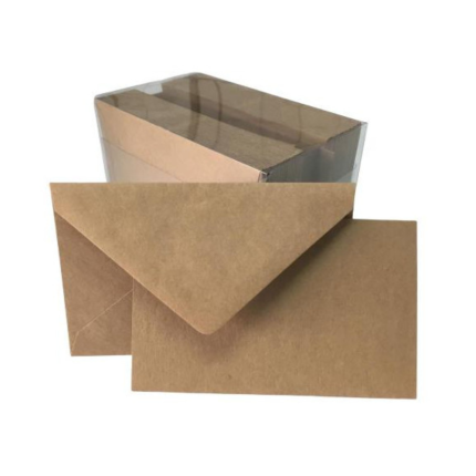 Cartoncino con busta kraft avana (100 pezzi)