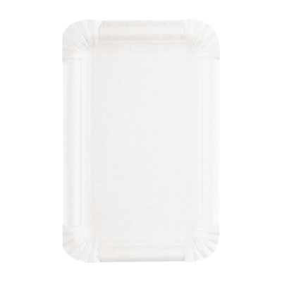 Vassoio rettangolare in cartone bianco (250 pezzi)