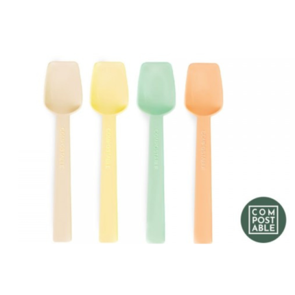 Cucchiaini da gelato Hawaii compostabili (550 pezzi)