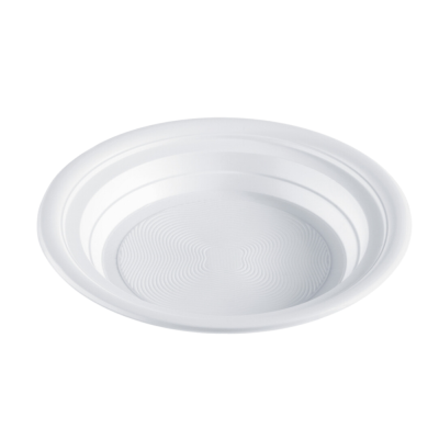 Piatti fondi in plastica riutilizzabili (50 pezzi)