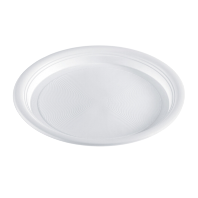 Piatti piani in plastica riutilizzabili (50 pezzi)