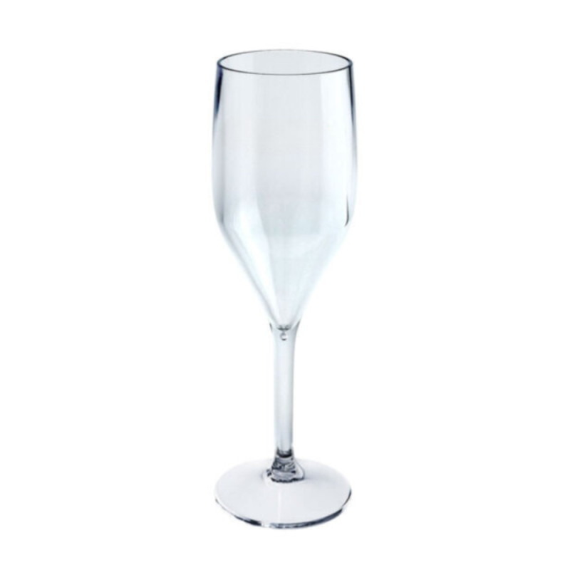 Flutes riutilizzabili in SAN trasparente (6 pezzi)