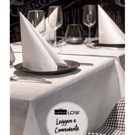 Tovaglia quadrata coprimacchia bianca (25 pezzi)