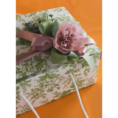 Scatola segreto con cordini porta colomba da 1kg verde 2