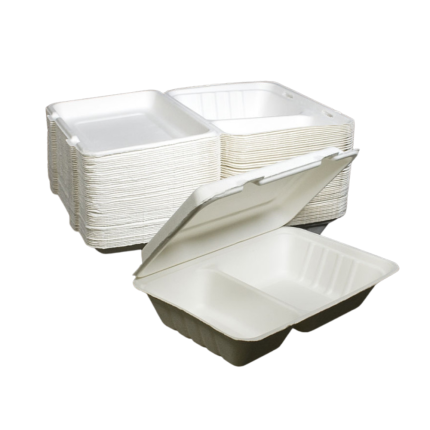 Box a due scomparti in bagassa (50 pezzi)