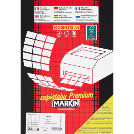 2400 Etichette adesive 70X37MM 2400 Etichette adesive 70X37MM