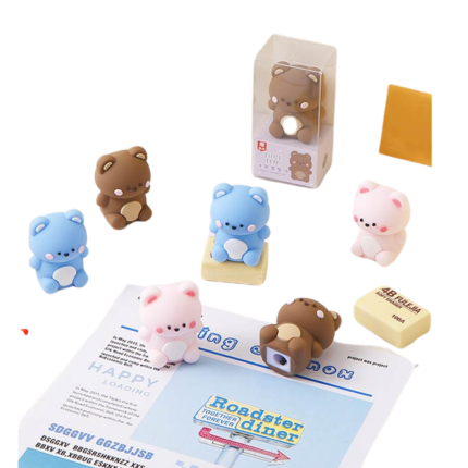 Temperino orsetto con gomma