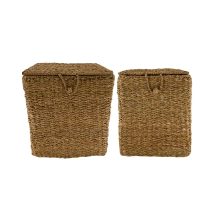 Cesto in seagrass con coperchio