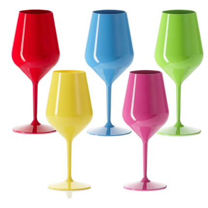 Calice colorato in tritan riutilizzabile 470cc