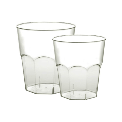 Bicchieri per cocktail in plastica trasparente (20 pezzi)