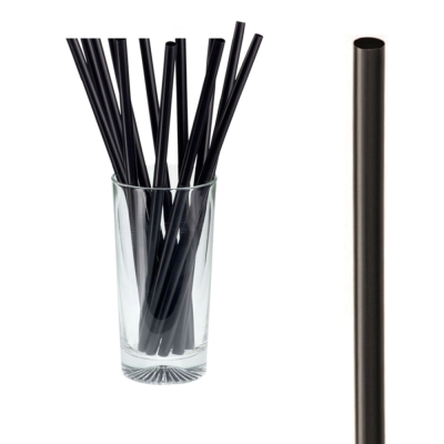 Cannucce nere in plastica bio 14,5cm (500 pezzi)