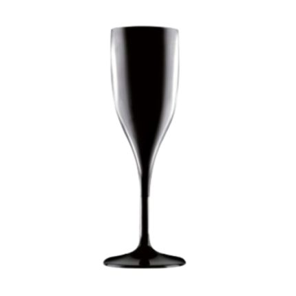 Flutes riutilizzabili in SAN trasparente nero (6 pezzi) Flutes riutilizzabili in SAN trasparente nero (6 pezzi)