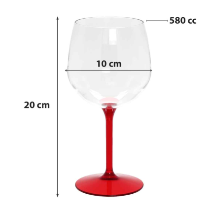 Bicchiere Ballon Tonic TT rosso
