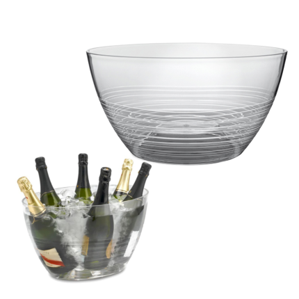 Spumantiera Game Oval Bowl Clear
