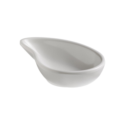 Ciotola a goccia in melamina bianca