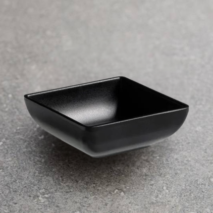 Ciotola quadrata in melamina nera