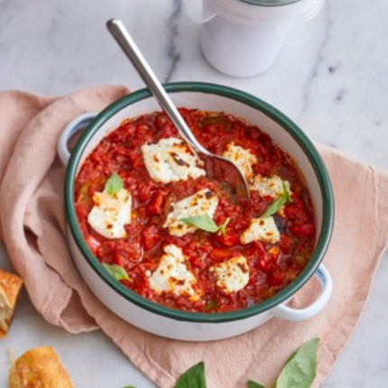 Casseruola smaltata con manici e bordo verde