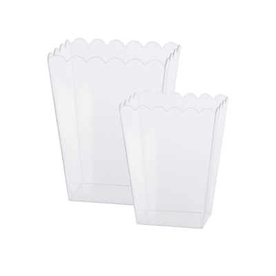 Coppetta di plastica trasparente