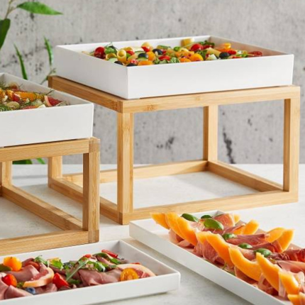 Set supporti per vassoi in bambù