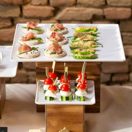 Vassoio rettangolare Snow in melamina