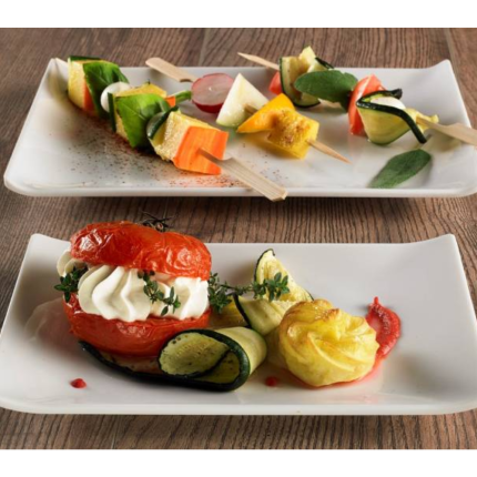 Vassoio elegante in melamina bianco