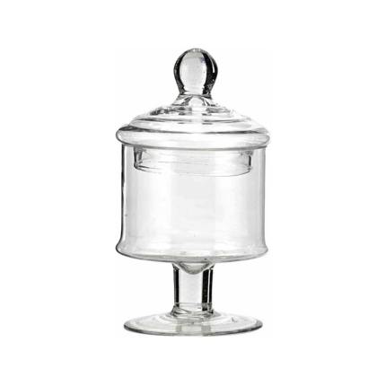 Vaso potiche in vetro trasparente Vaso potiche in vetro trasparente