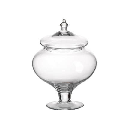 Vaso porta caramelle in vetro con coperchio Vaso porta caramelle in vetro con coperchio