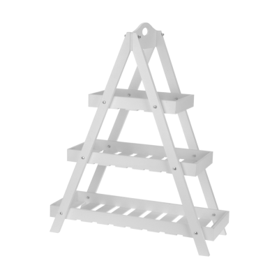 Espositore in legno 3 piani bianco