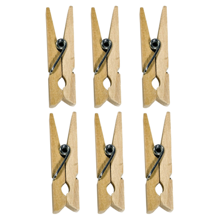 Mollette in legno 7cm (6 pezzi) Mollette in legno 7cm (6 pezzi)